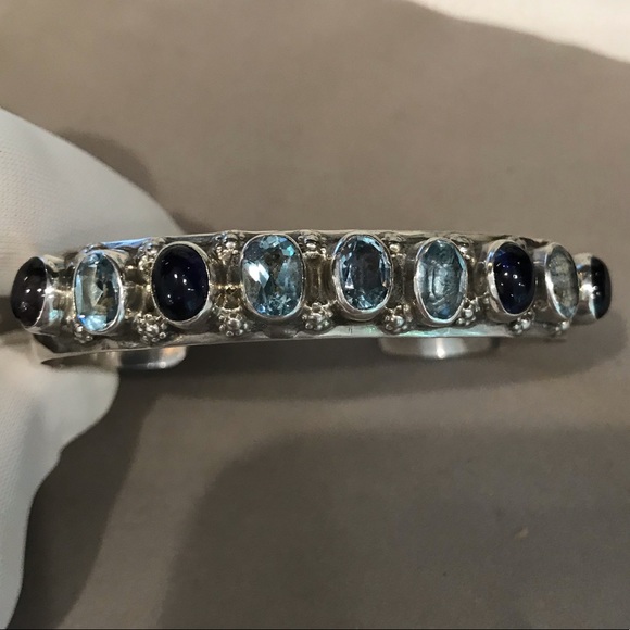 Jewelry - Sterling silver bracelet w/ semi precious stones